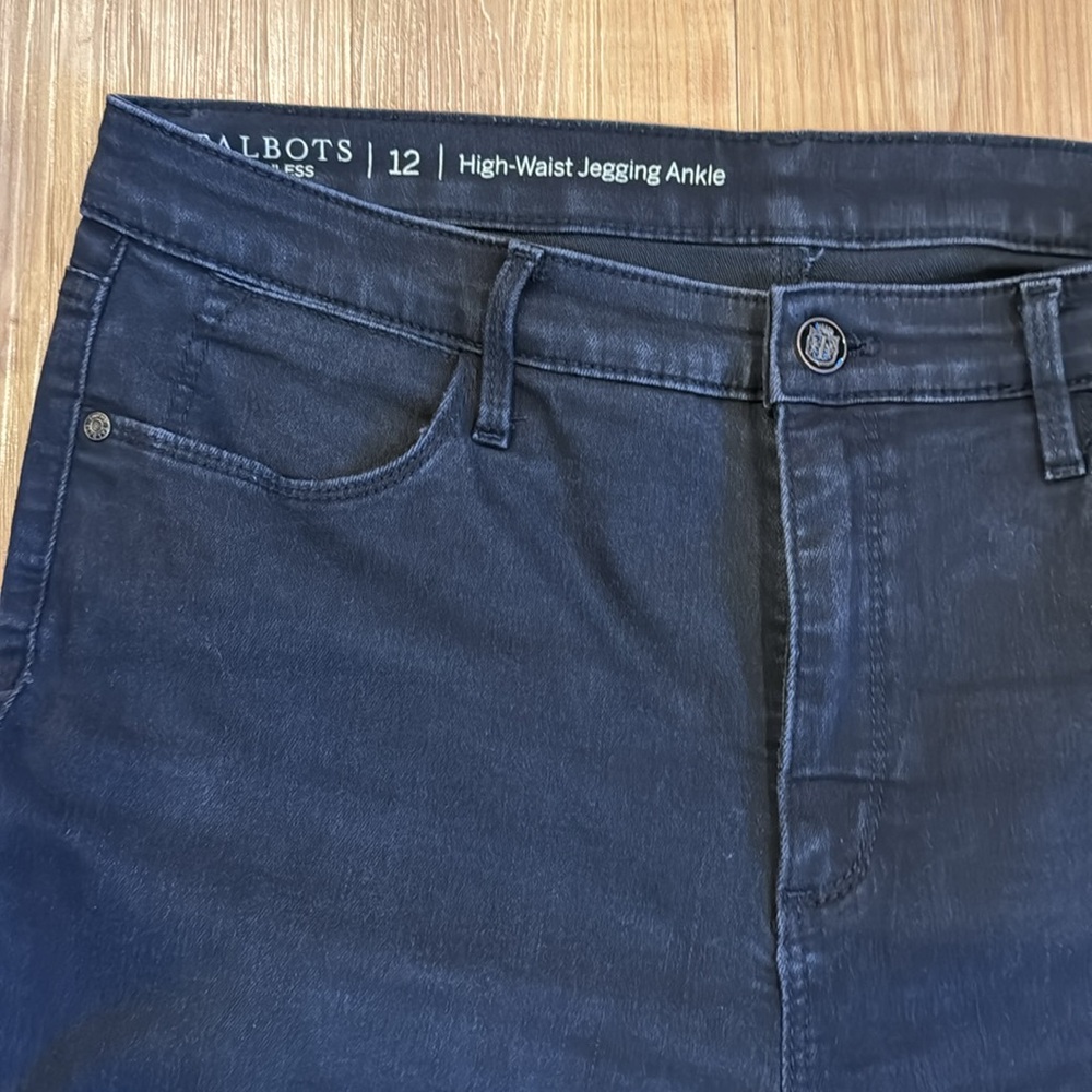 Talbots Flawless Jeans High-Waist Jegging Ankle sz 12 - Picture 2 of 7